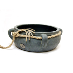 Misa betonowa / gliniana z ozdobnym sznurem Grafit